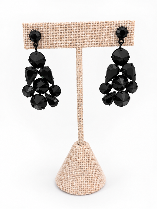 MIDNIGHT SPARK CHANDELIER EARRINGS