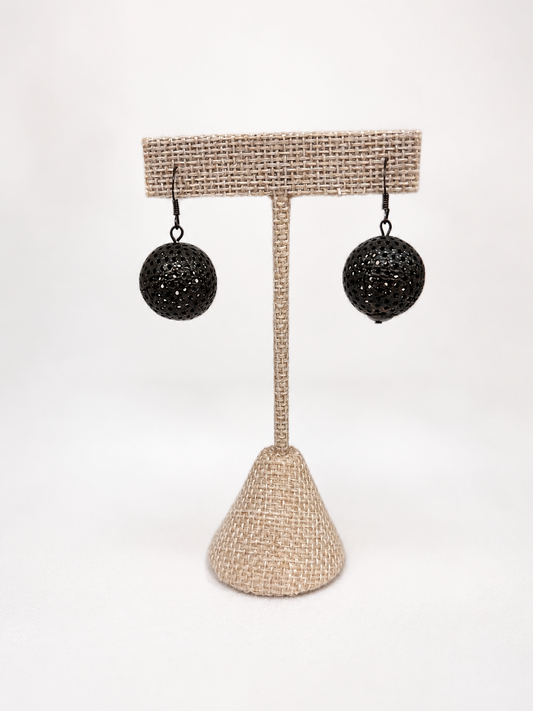 MIDNIGHT ORB FILIGREE EARRINGS