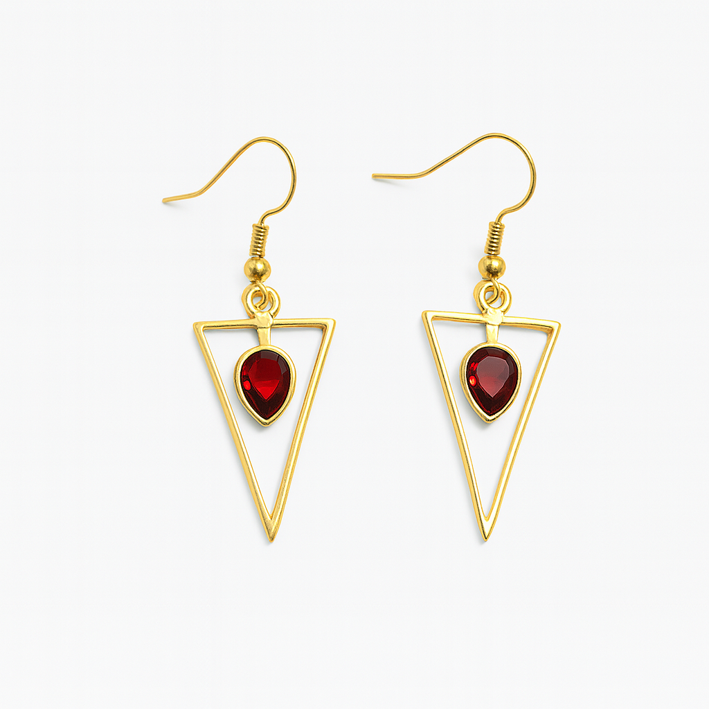 Crimson Garnet Earrings
