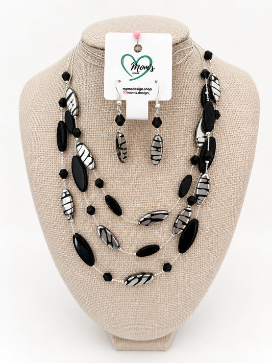 MIDNIGHT MOSAIC LAYERED NECKLACE SET