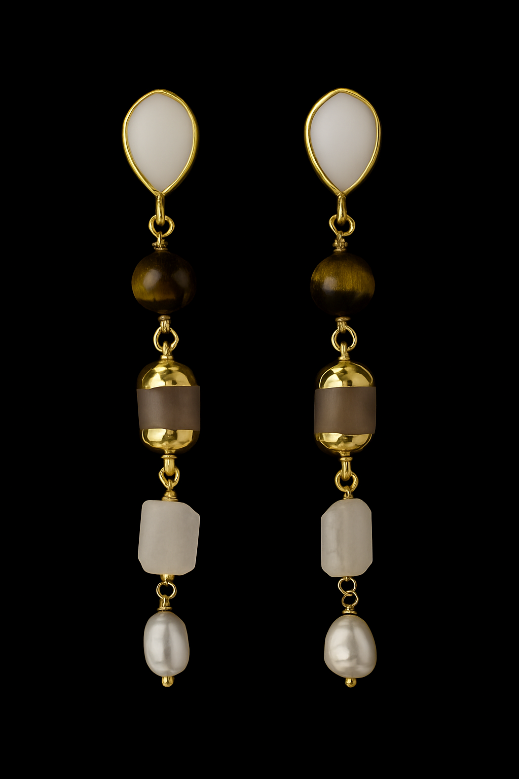 Natural Stones Drop Earrings