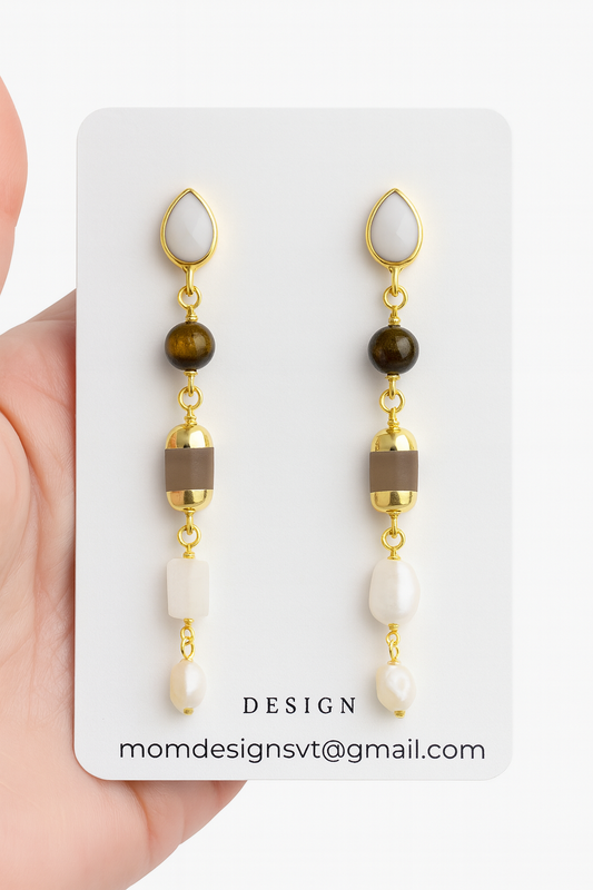 Natural Stones Drop Earrings