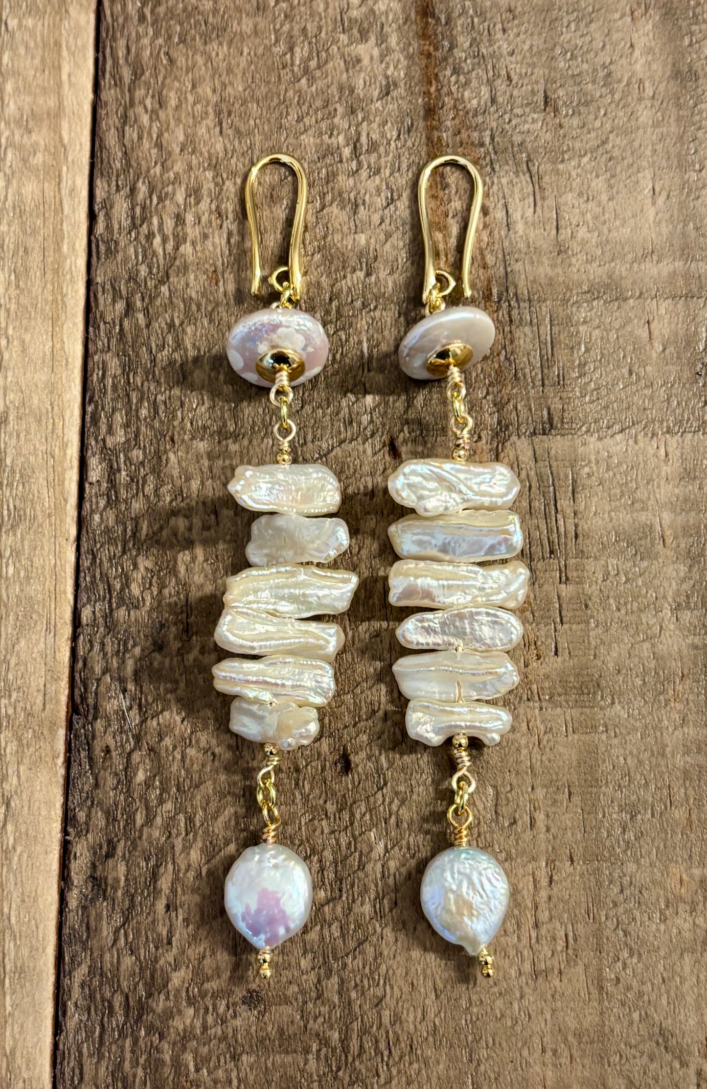 Fresh Water Pearls Cascade Earrings