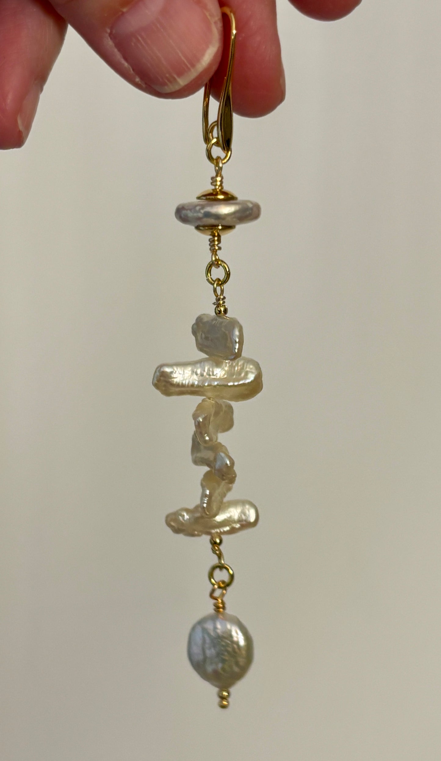 Fresh Water Pearls Cascade Earrings