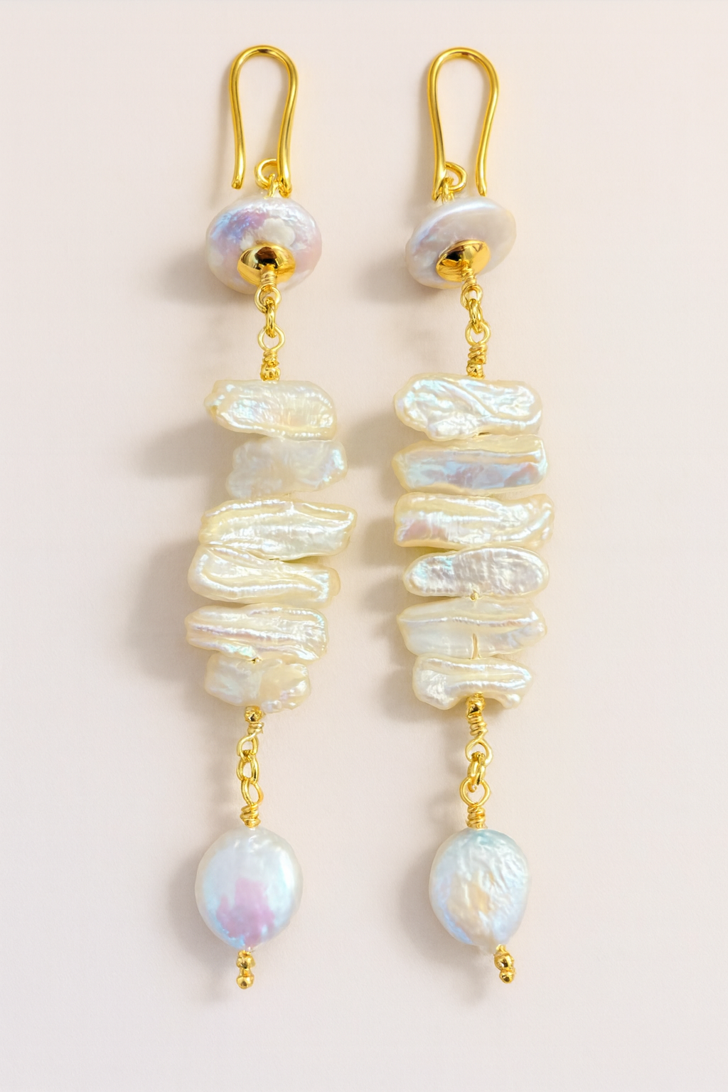 Fresh Water Pearls Cascade Earrings